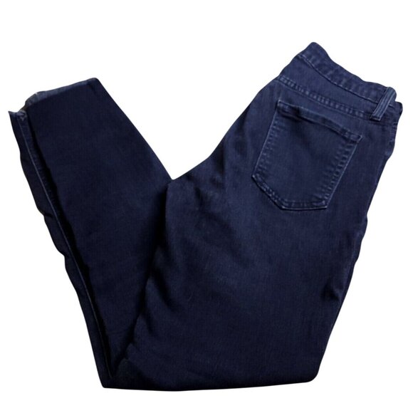 Just Black Womens Button Fly Skinny Jeans 27 Dark Wash Medium Rise Frayed Hem - Picture 1 of 8